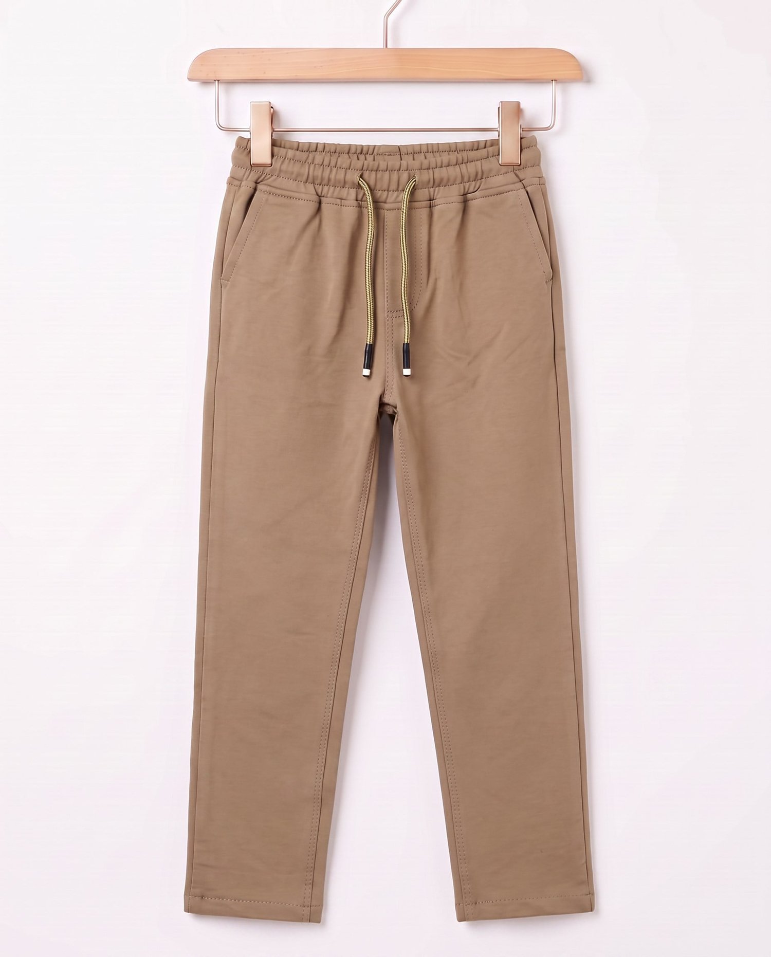 4566-1 Düz Paça Kompakt Penye Eşofma Altı (7-11) CAMEL