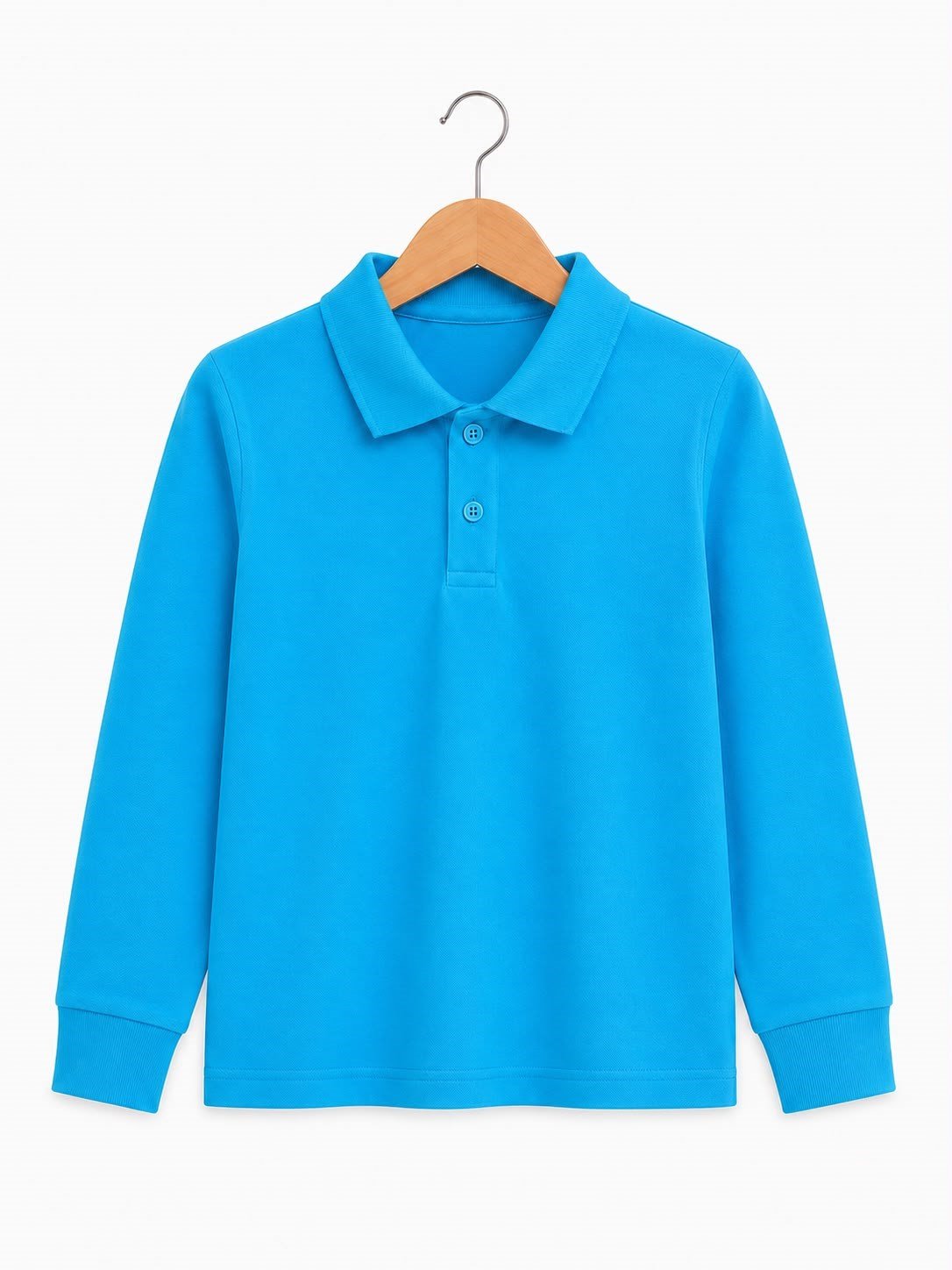 4581-1 Uzun Kol Polo Yaka Unisex Çocuk Lakos TURKUAZ