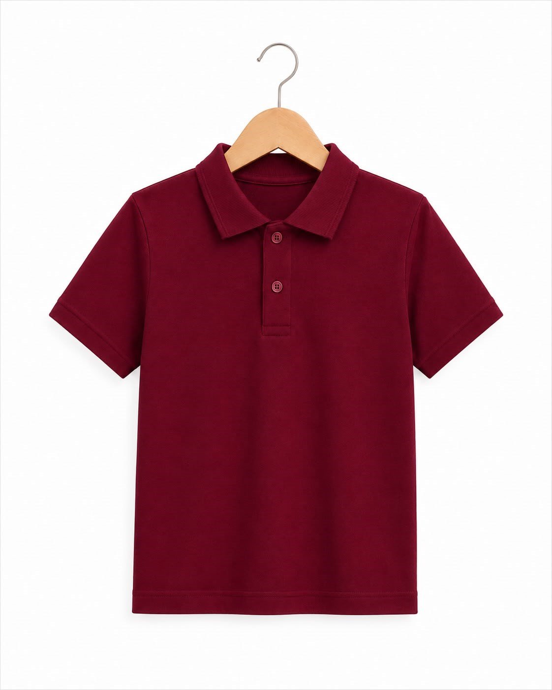 4581 Kısa Kol Polo Yaka Unisex Çocuk Lakos BORDO