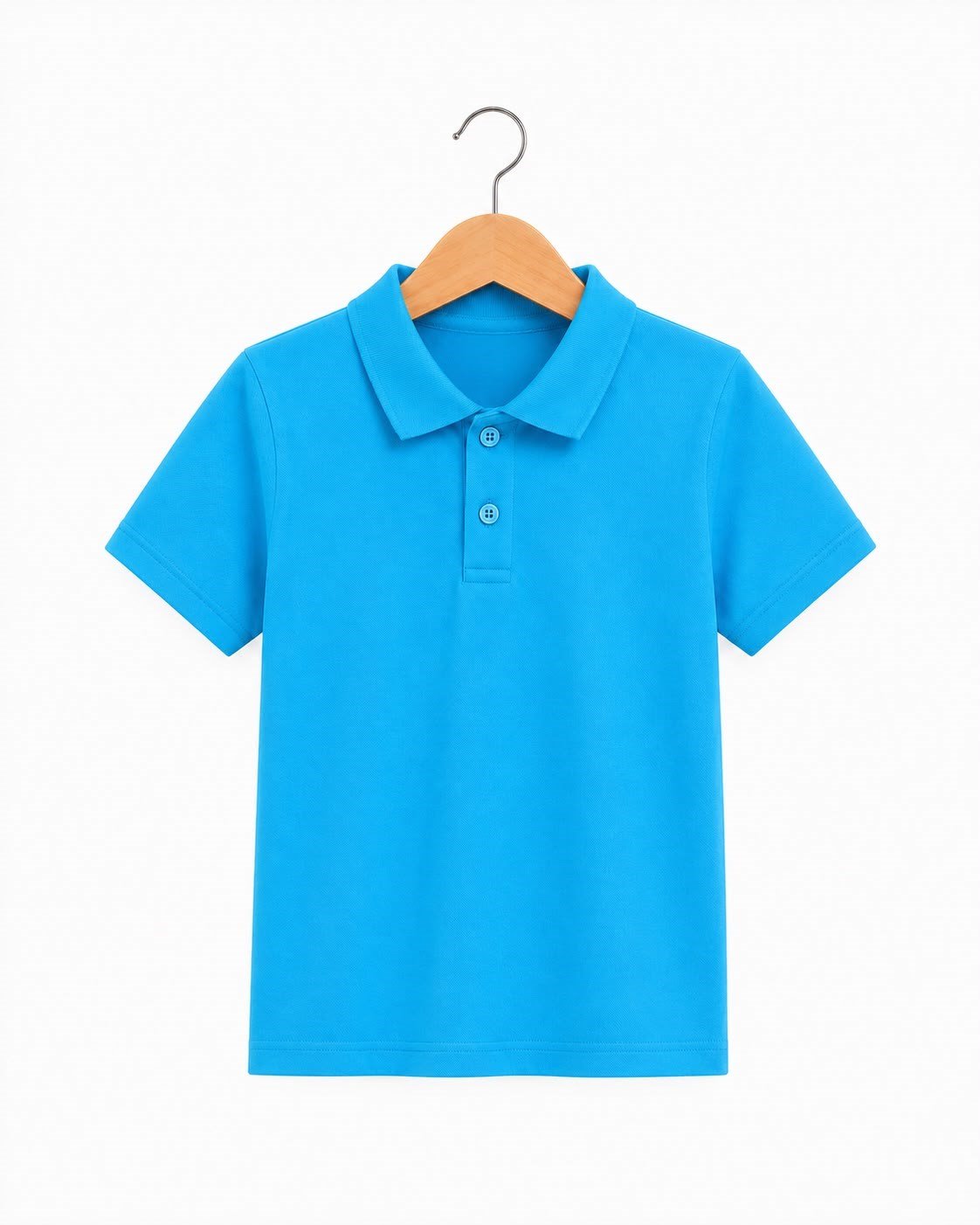 4581 Kısa Kol Polo Yaka Unisex Çocuk Lakos TURKUAZ