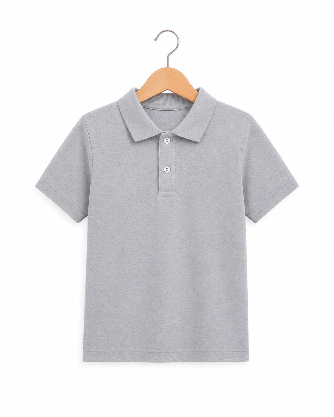 4582 Kısa Kol Polo Yaka Unisex Çocuk Lakos (11-14) GRİ