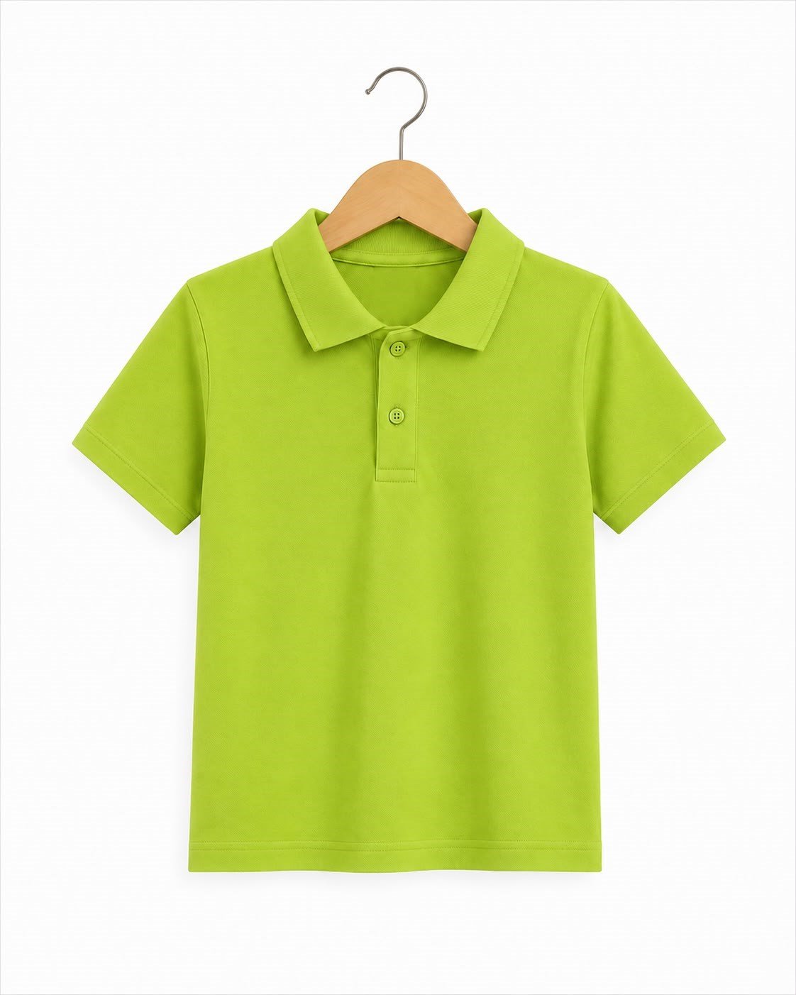 4582 Kısa Kol Polo Yaka Unisex Çocuk Lakos (11-14) FISTIK YEŞİLİ