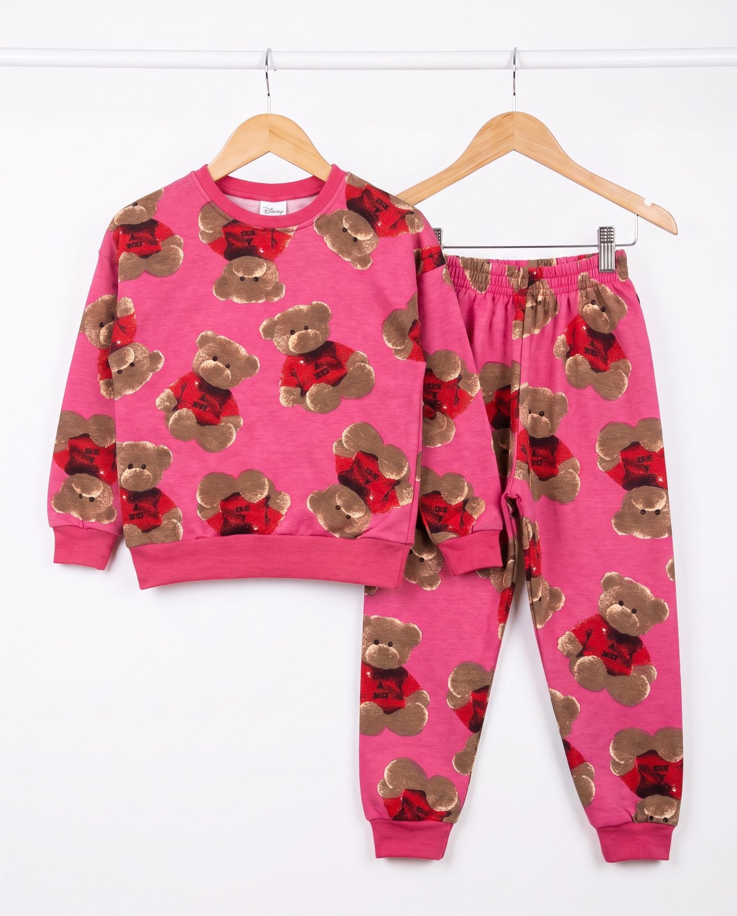 4602 Desenli Mevsimlik Pijama Takımı FUŞYA