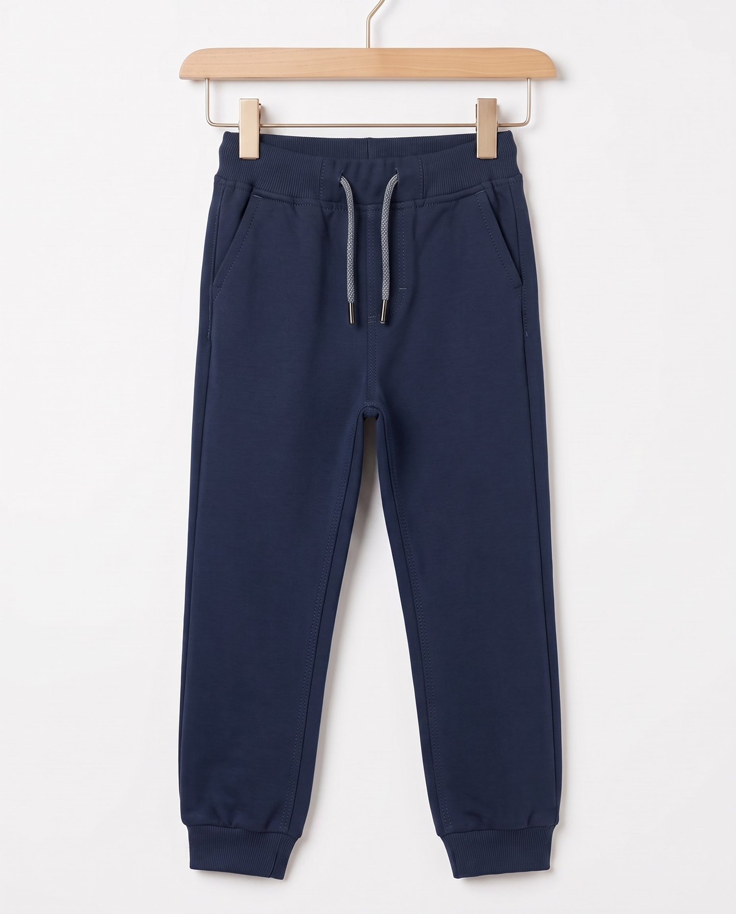 4603-1 Kompakt Penye Paça Lastikli Unisex Okul Eşofmanı (7-11) LACİVERT