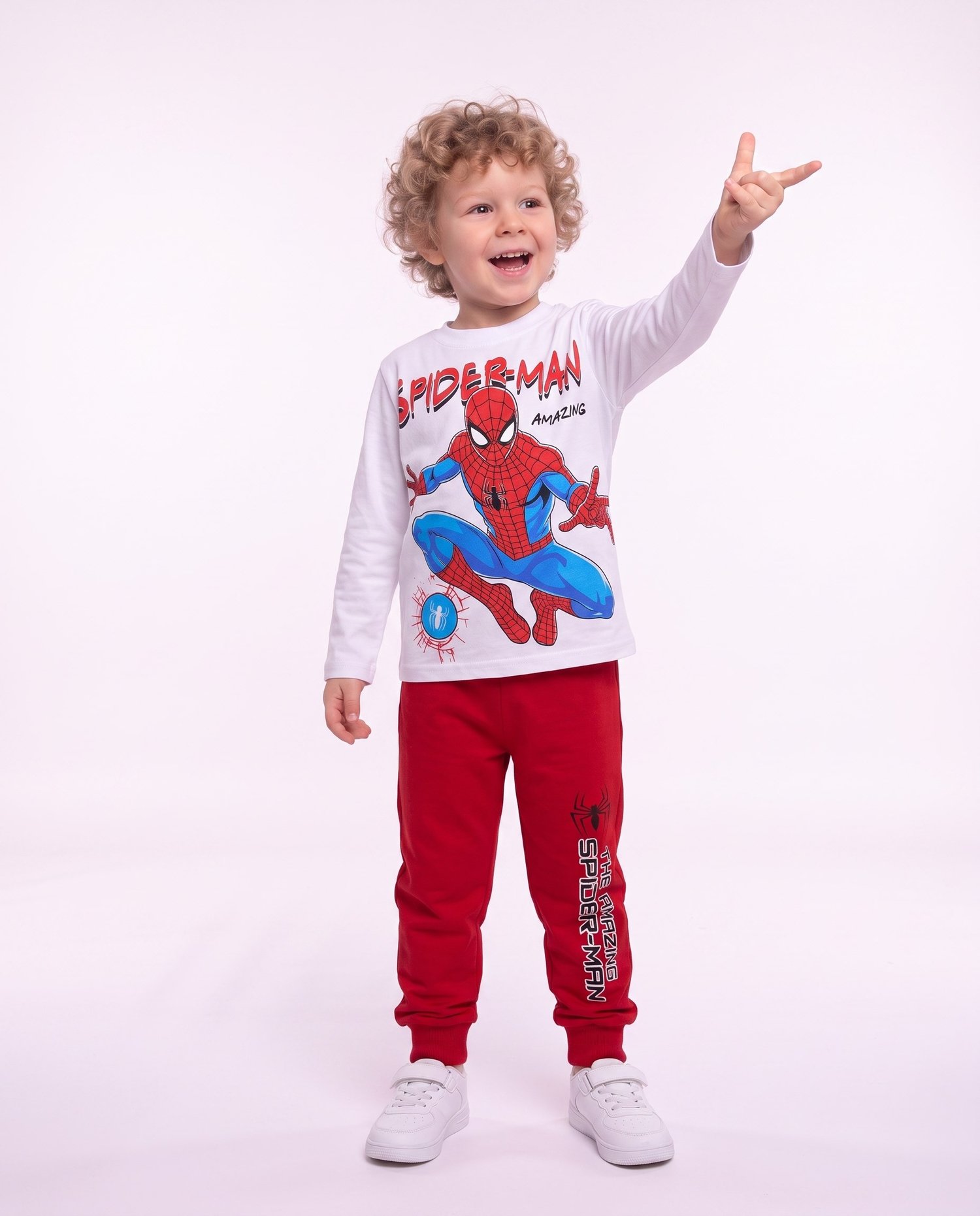 4617 Spıderman Baskılı Mevsimlik 3 Lü Erkek Çocuk Takım MAVİ
