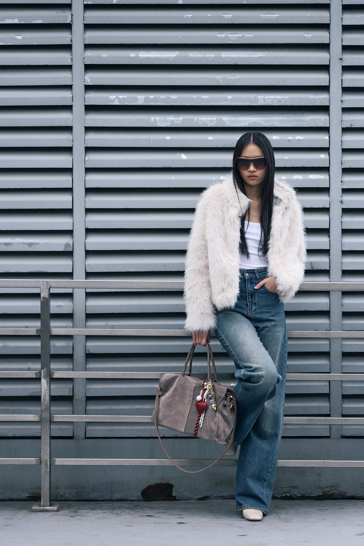 Yüksek Bel Wide-Leg Jean Mavi
