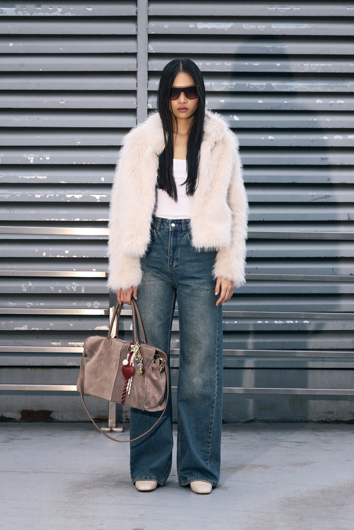 Yüksek Bel Wide-Leg Jean Mavi