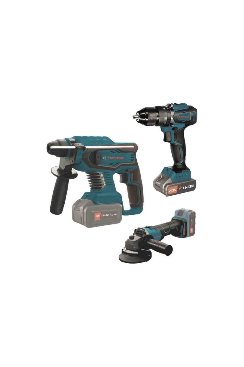 CATPOWER KÖMÜRSÜZ AKÜLÜ 3 LÜ SET (MATKAP, KIRICI, TAŞLAMA)
