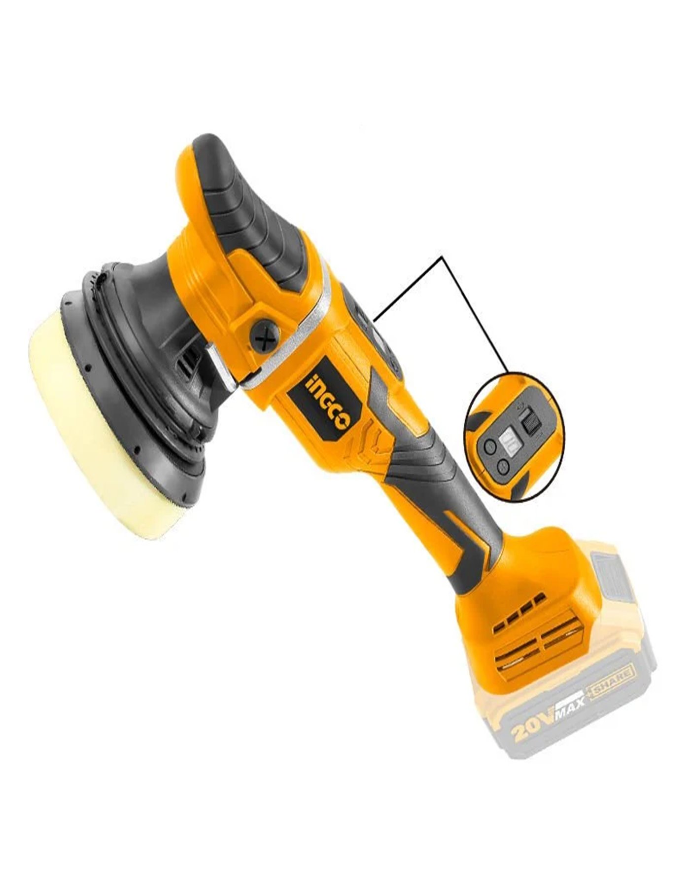 INGCO AKÜLÜ POLİSAJ 125MM 20V 2.0 AH
