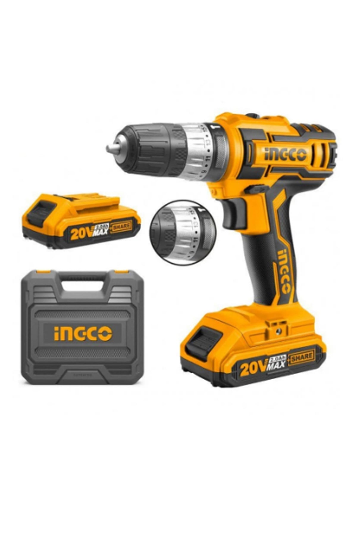 INGCO Lİ-İON AKÜLÜ DARBELİ MATKAP 10 MM 20V 2.0AH