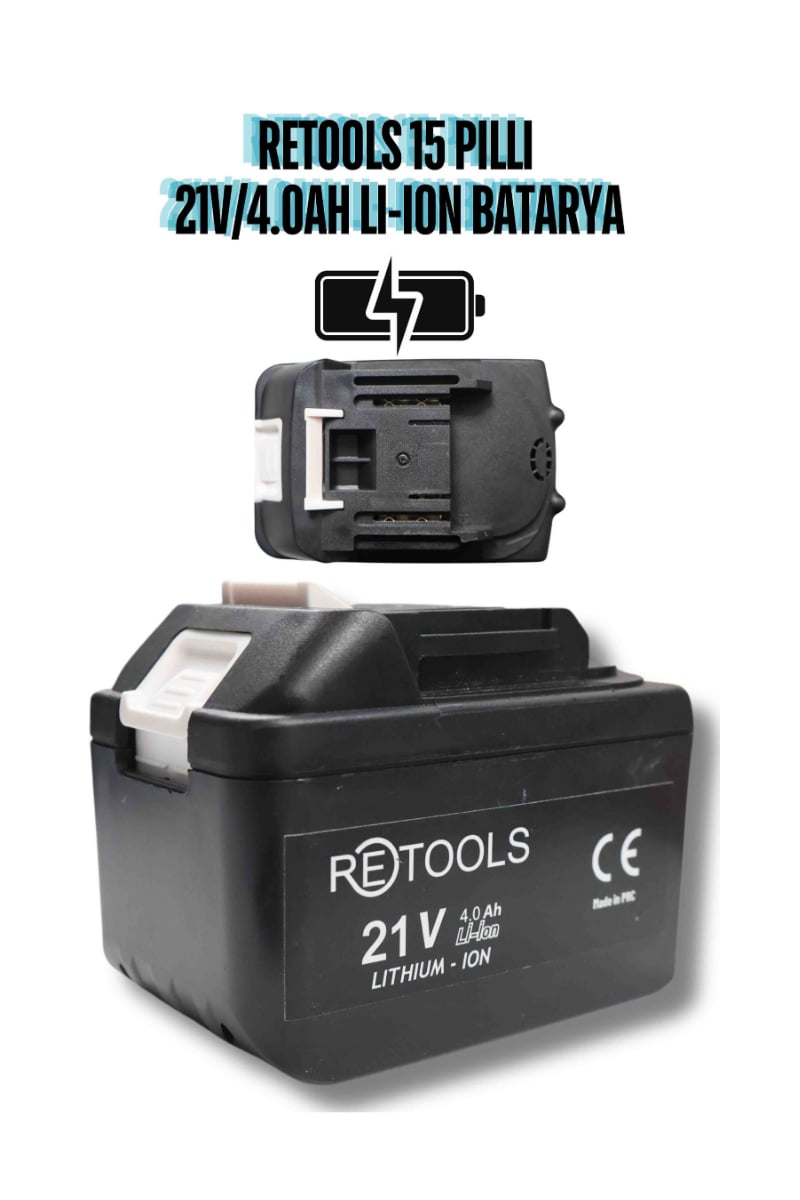 RETOOLS 15 PİLLİ BATARYA 21V/4.0AH