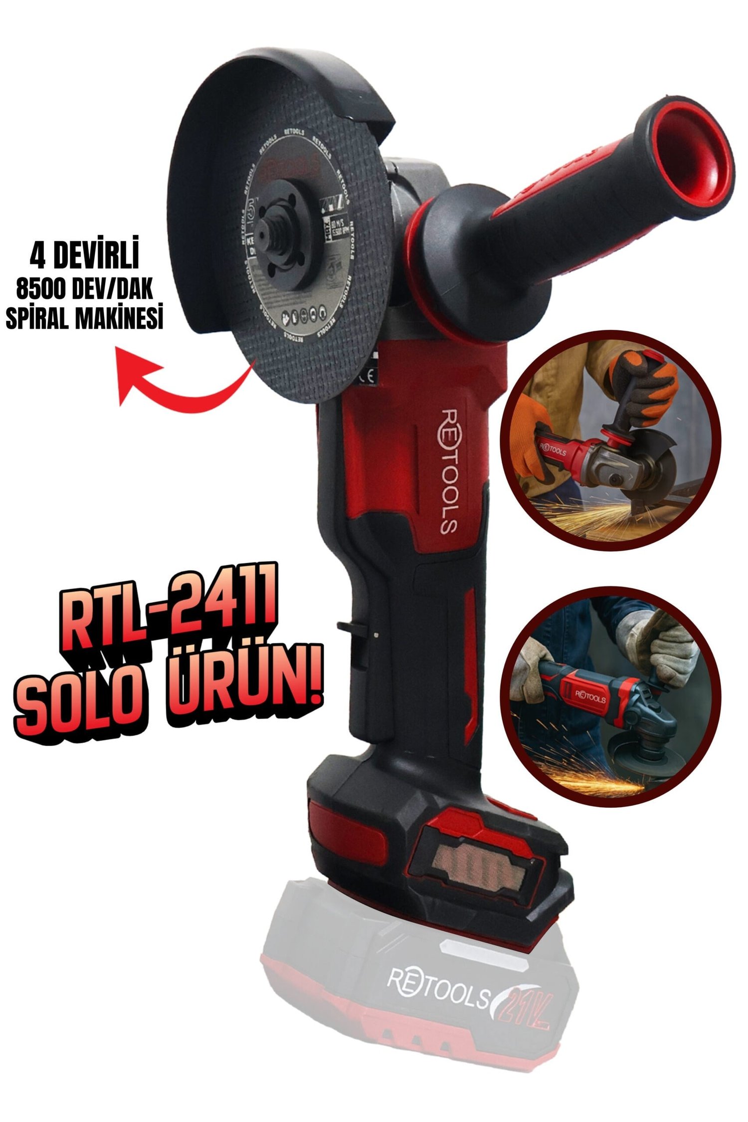 RETOOLS BORDO 125 MM SPİRAL KAFA