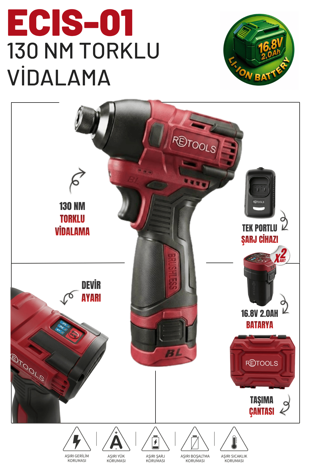 RETOOLS BORDO ŞARJLI TORKLU VİDALAMA