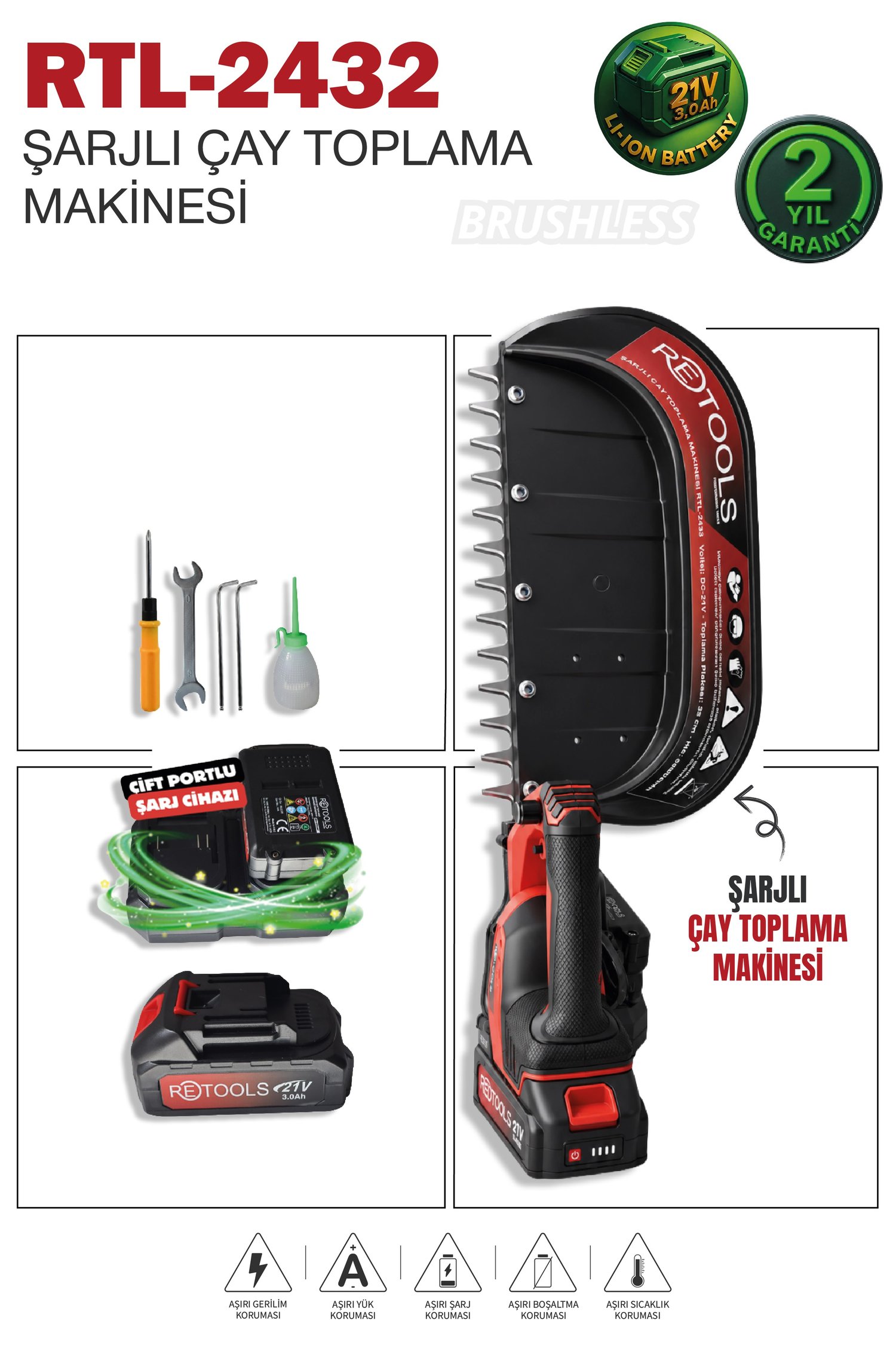 RETOOLS RTL-2432 Çay Toplama Makinesi