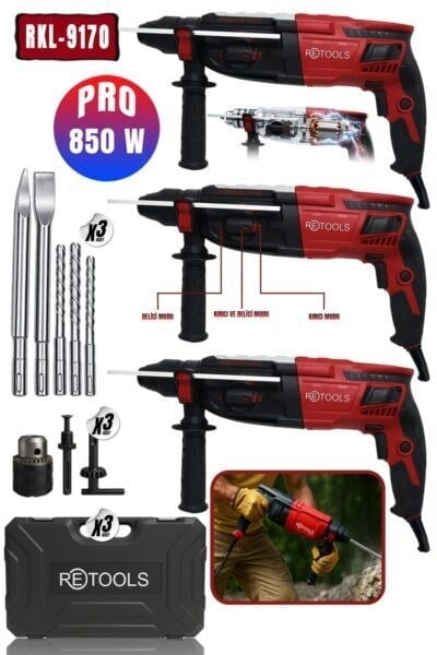 RKL-9170 RETOOLS BORDO 3'LÜ SET 2.28 PRO KIRICI DELİCİ