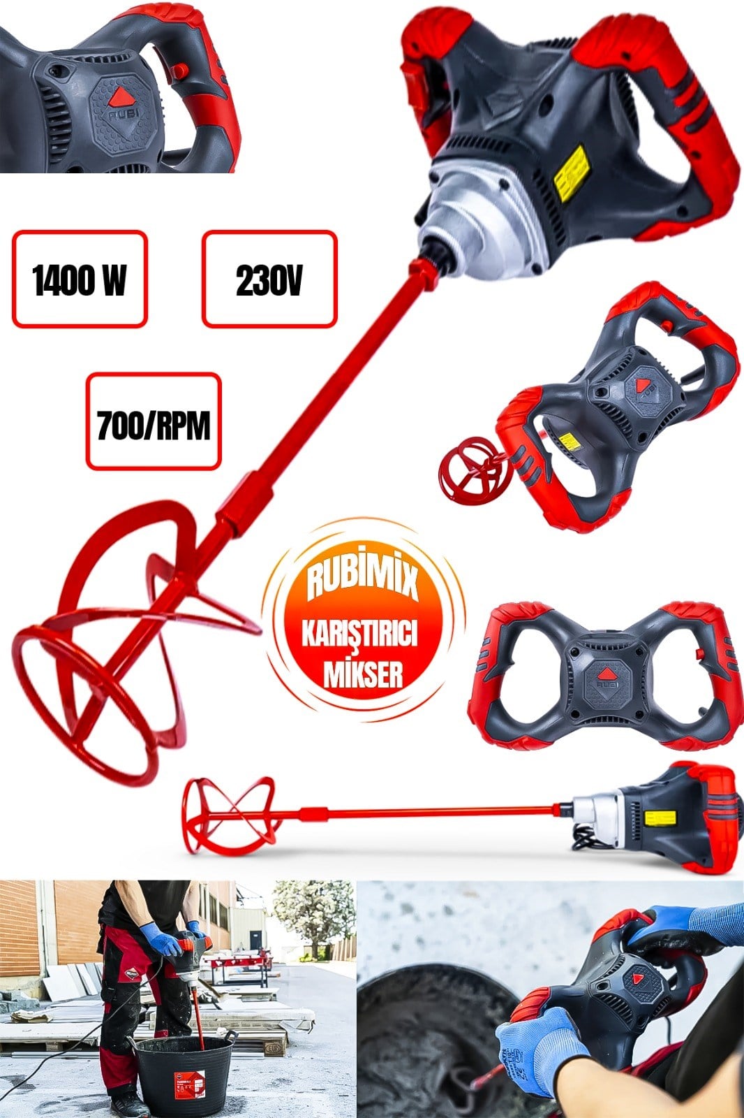 RUBİMİX HARÇ,BOYA VE ALÇI KARIŞTIRICI MİKSER