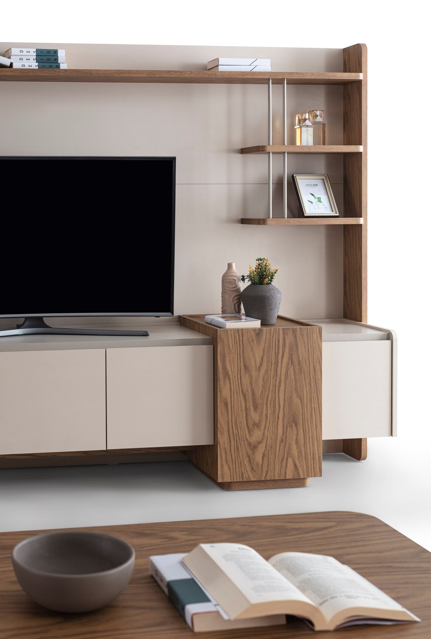 Kona Lcd Tv Sehpa Table Top Duvar Fonlu(Vario Vizon) - 200