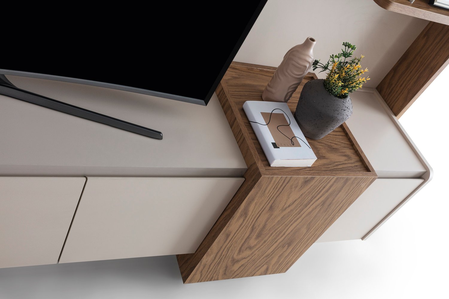 Kona Lcd Tv Sehpa Table Top Duvar Fonlu(Vario Vizon) - 200