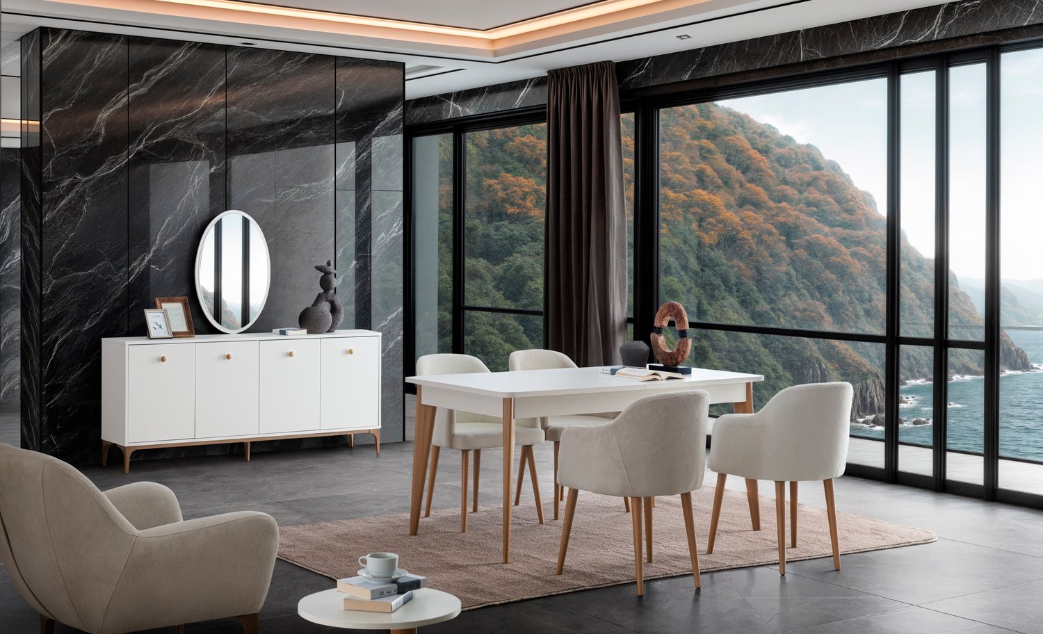 Polo Konsol Aynasız (Sedef Krem) 