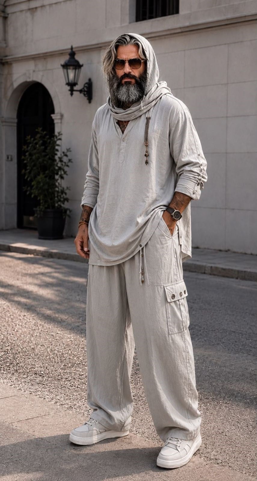streetwear beyaz takım