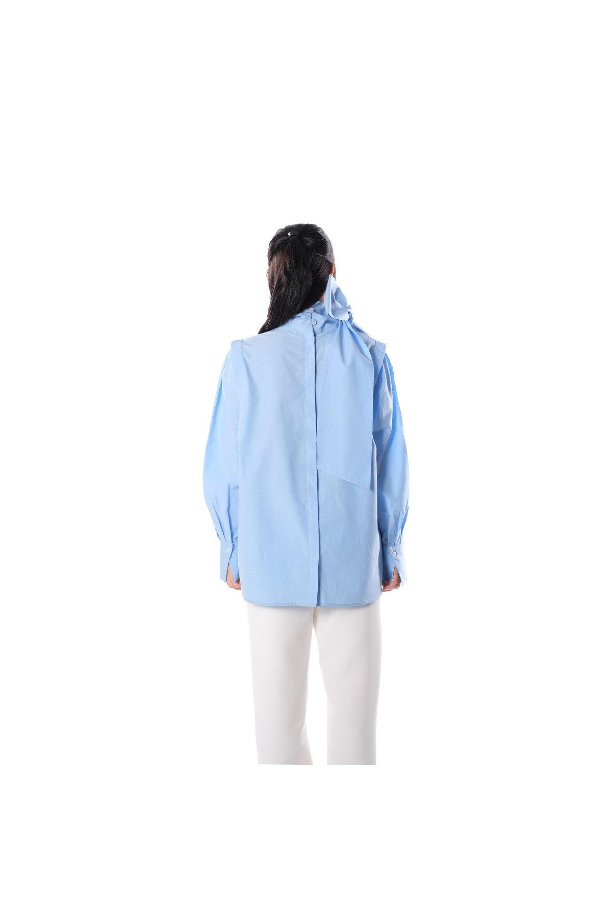 Bow Shirt BEYAZ KADIN GÖMLEK