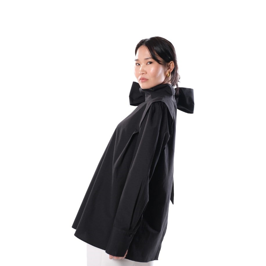 Bow Shirt - BLACK / GÖMLEK ( SİYAH )
