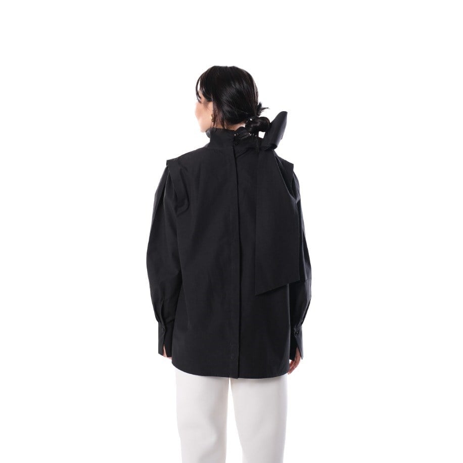Bow Shirt - BLACK / GÖMLEK ( SİYAH )