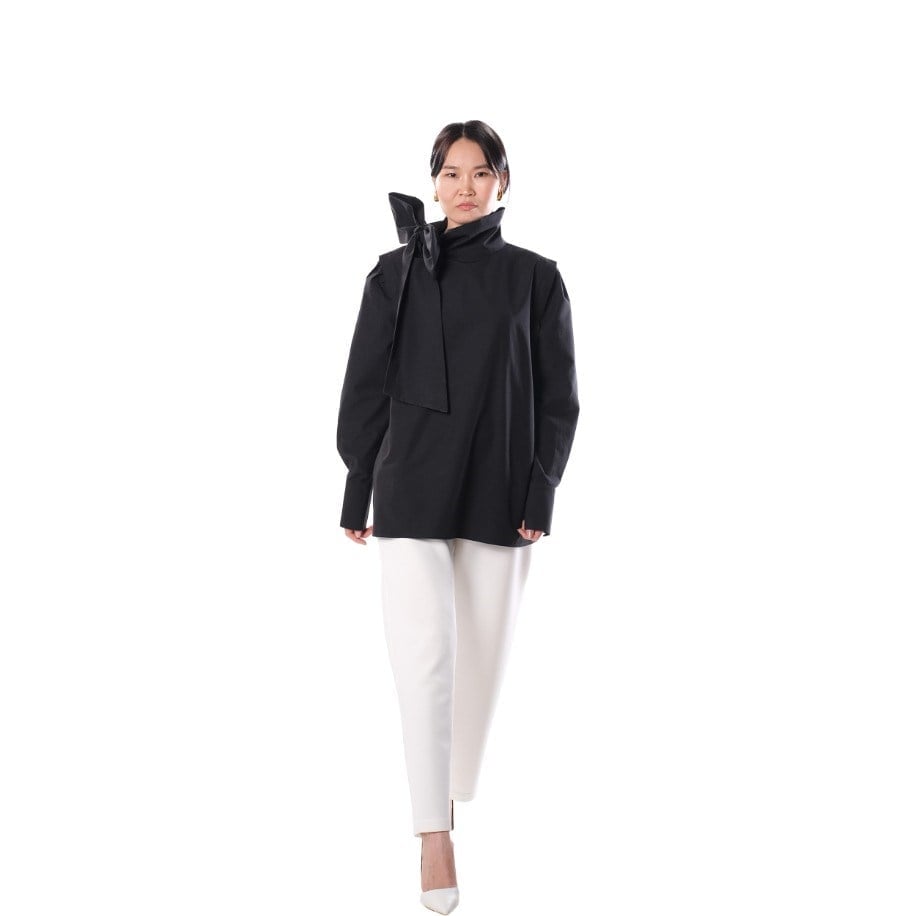 Bow Shirt - BLACK / GÖMLEK ( SİYAH )
