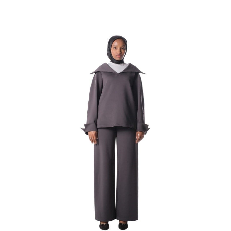 Collared Top - ANTHRACITE ( BLUZ ) ANTRASİT