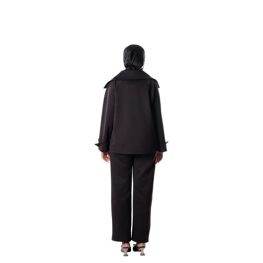 Collared Top - BLACK ( BLUZ ) SİYAH