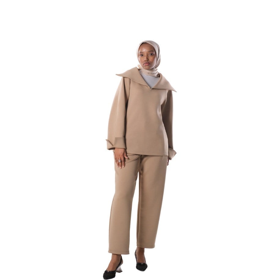 Collared Top - CAMEL ( BLUZ )