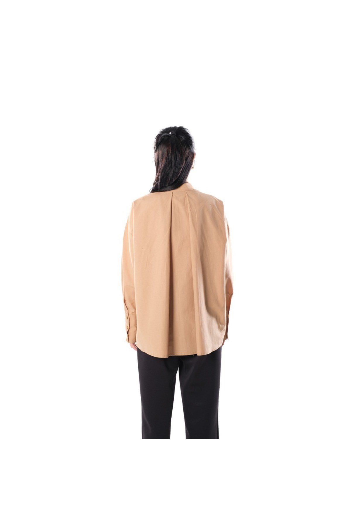 FRONT STITCHED SHIRT - CAMEL -