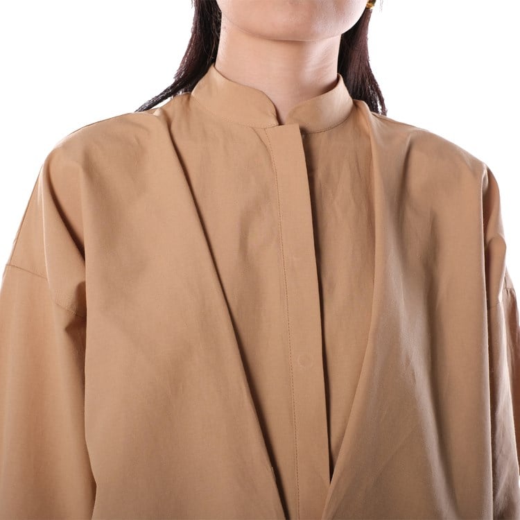 FRONT STITCHED SHIRT - CAMEL ( GÖMLEK )