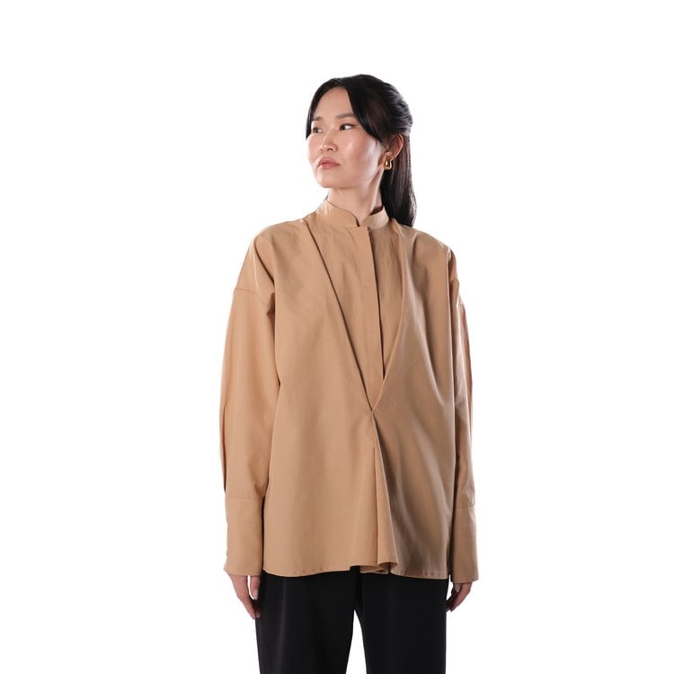 FRONT STITCHED SHIRT - CAMEL ( GÖMLEK )