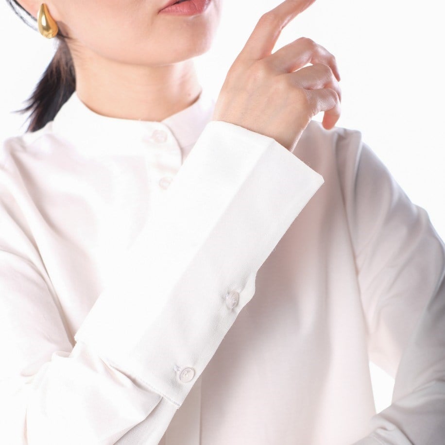 Side Button Shirt - WHİTE / GÖMLEK ( BEYAZ )