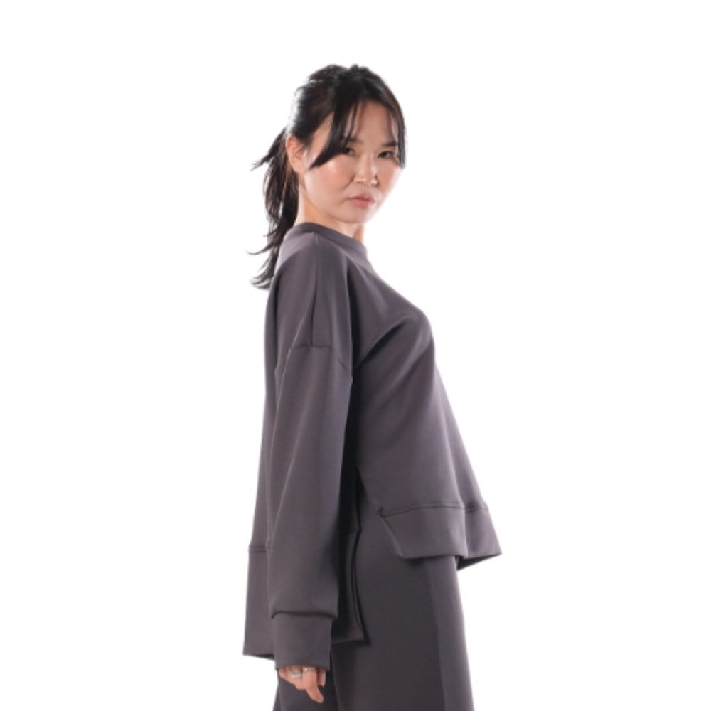 Side Slipped Blouse - ANTHRACITE ( BLUZ ) ANTRASİT