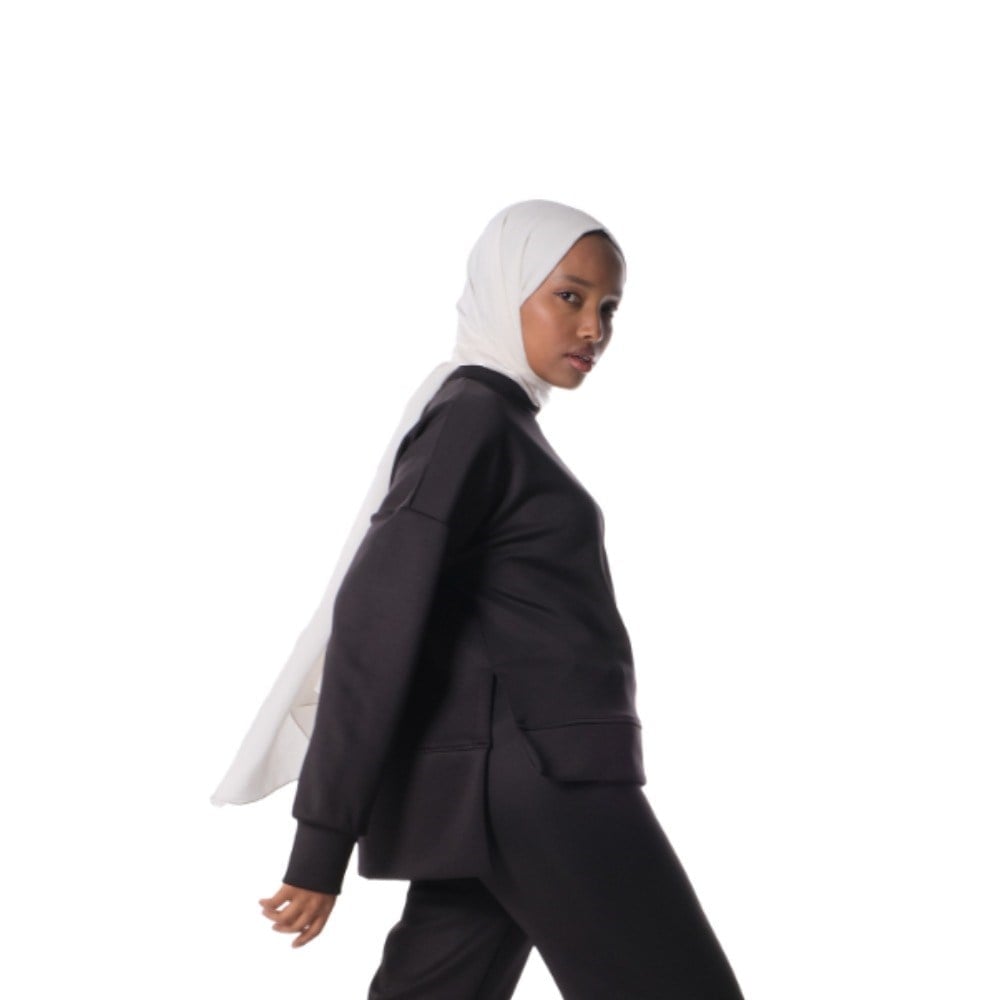 Side Slipped Blouse - BLACK ( BLUZ ) SİYAH