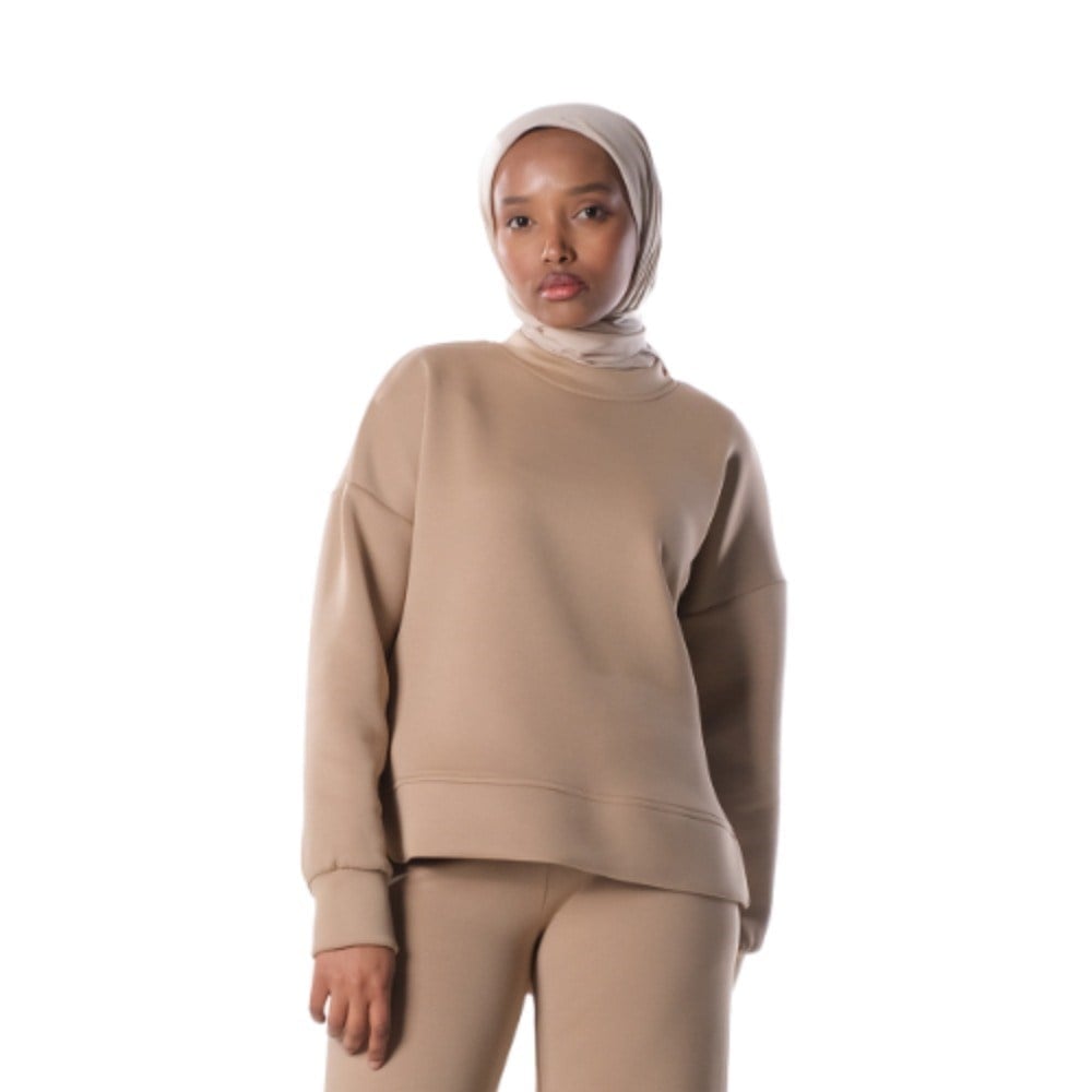 Side Slipped Blouse - CAMEL ( BLUZ )
