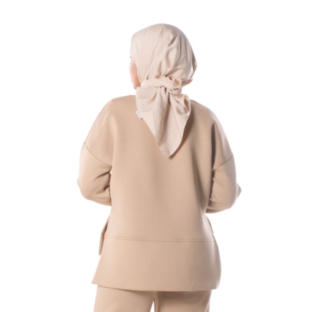 Side Slipped Blouse - CAMEL ( BLUZ )