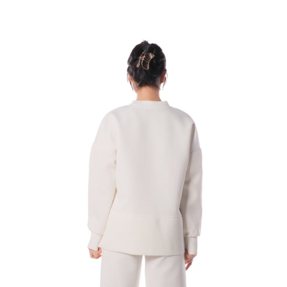 Side Slipped Blouse - ECRU ( BLUZ)