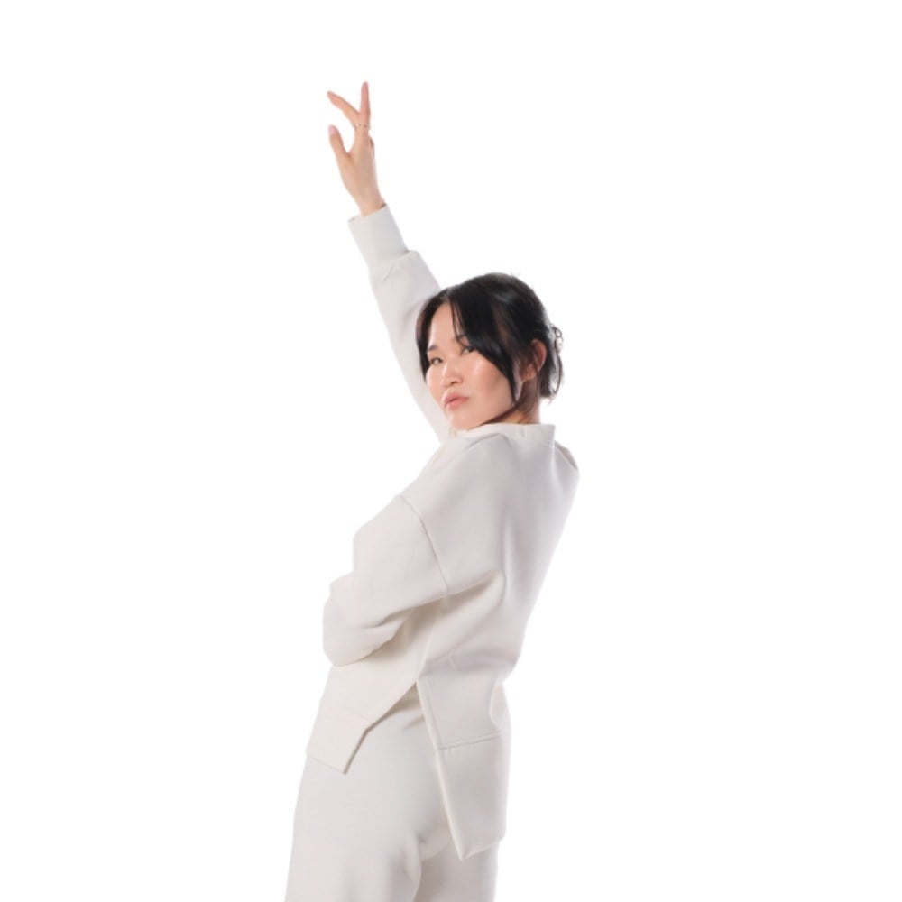 Side Slipped Blouse - ECRU ( BLUZ)