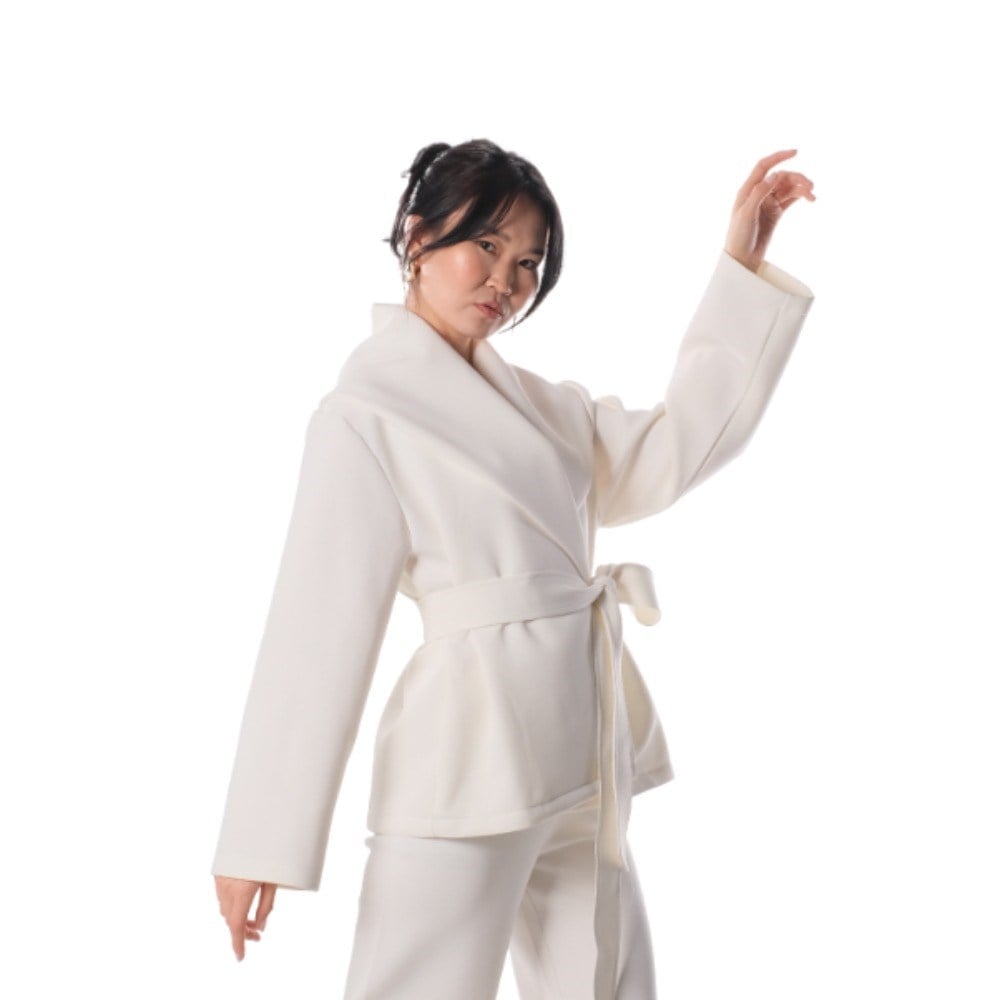 Wide Collar Jacket - ECRU ( KAP )