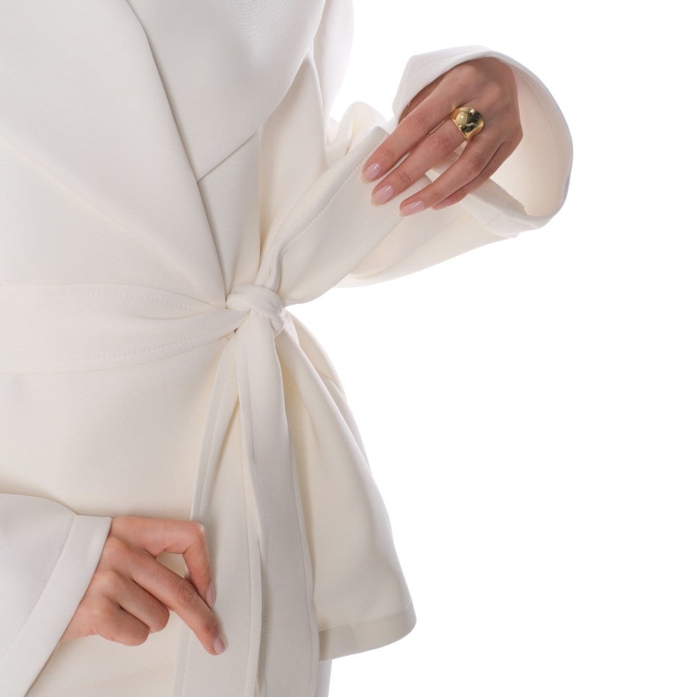 Wide Collar Jacket - ECRU ( KAP )
