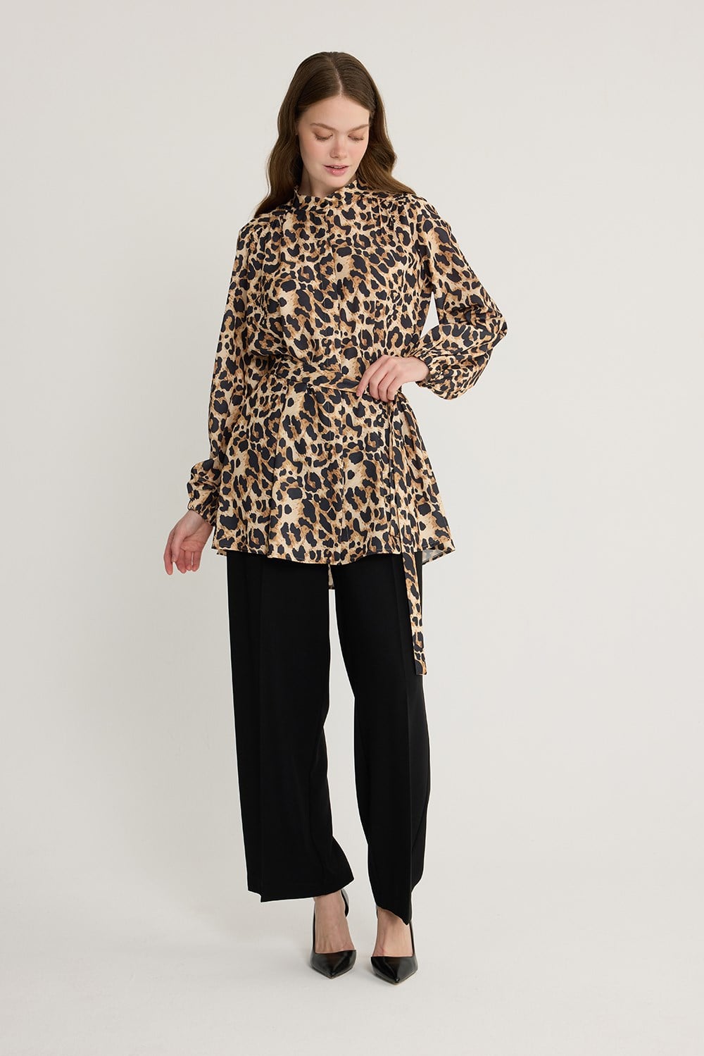 Leopar Desen Tunik