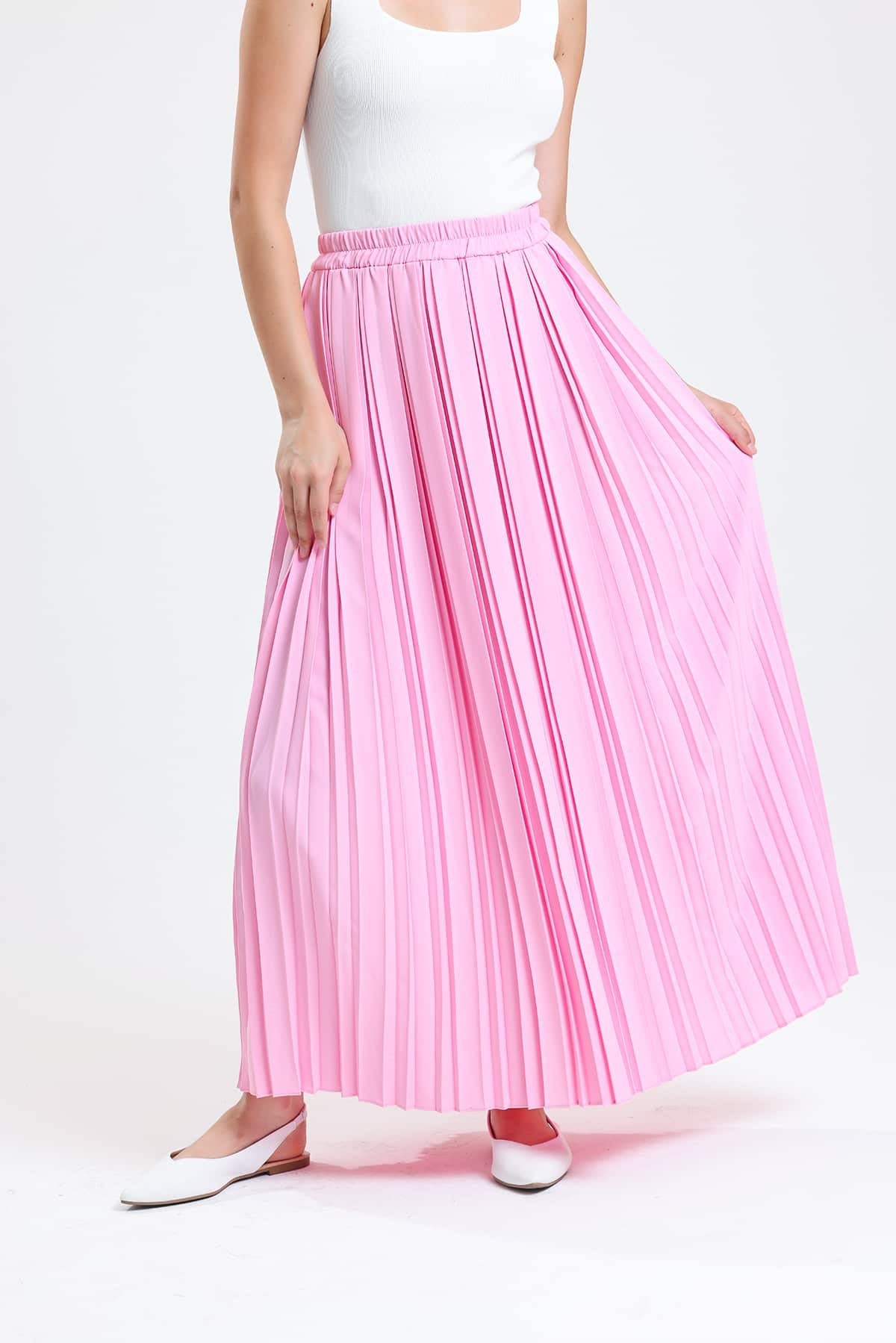 Piliseli Etek Pudra Pembe