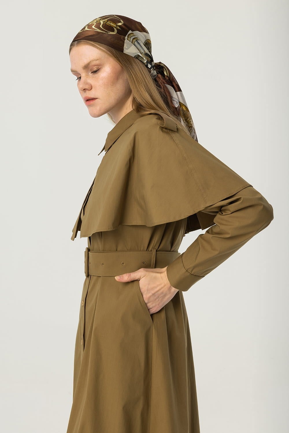 Trenç Elbise Camel