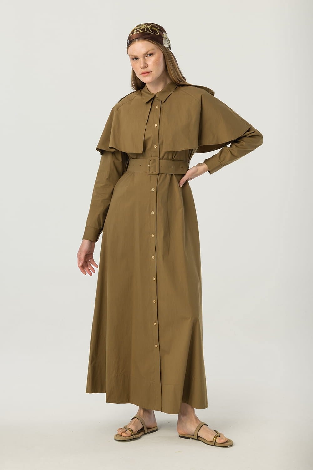 Trenç Elbise Camel