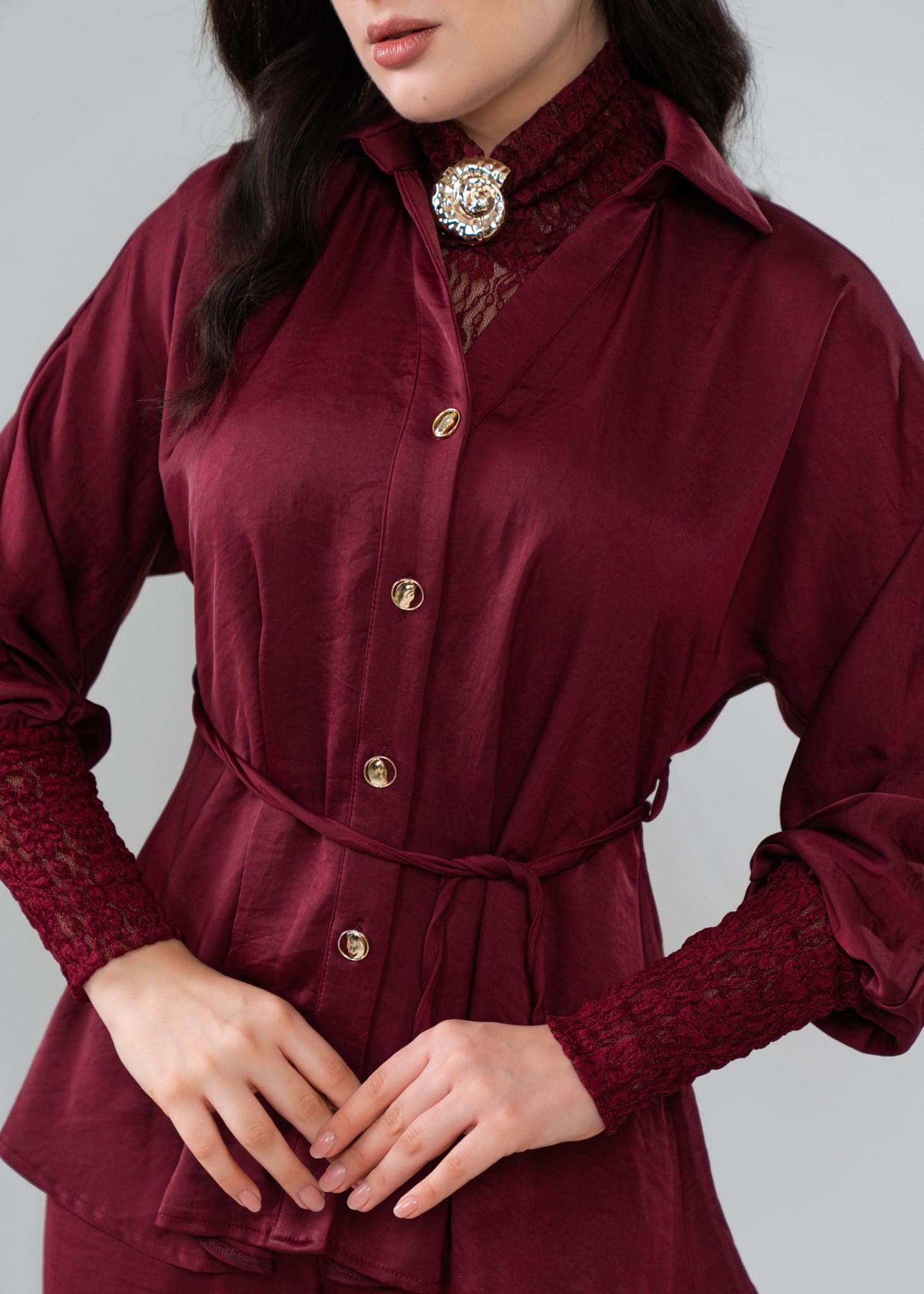 Dantel Detaylı 3 Parça Kadın Takım - 9023