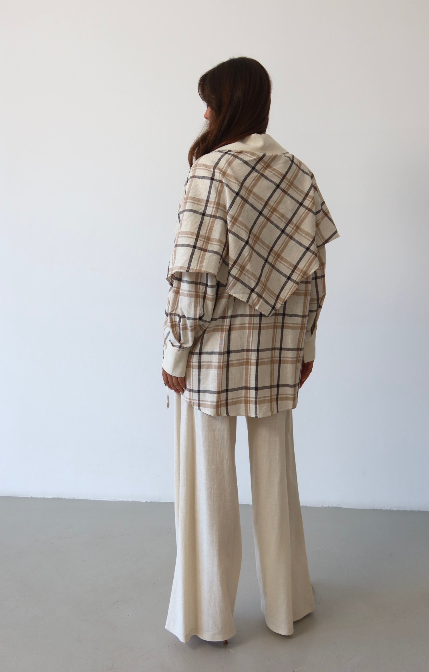 Ekose Desenli Oversize Takım  1816