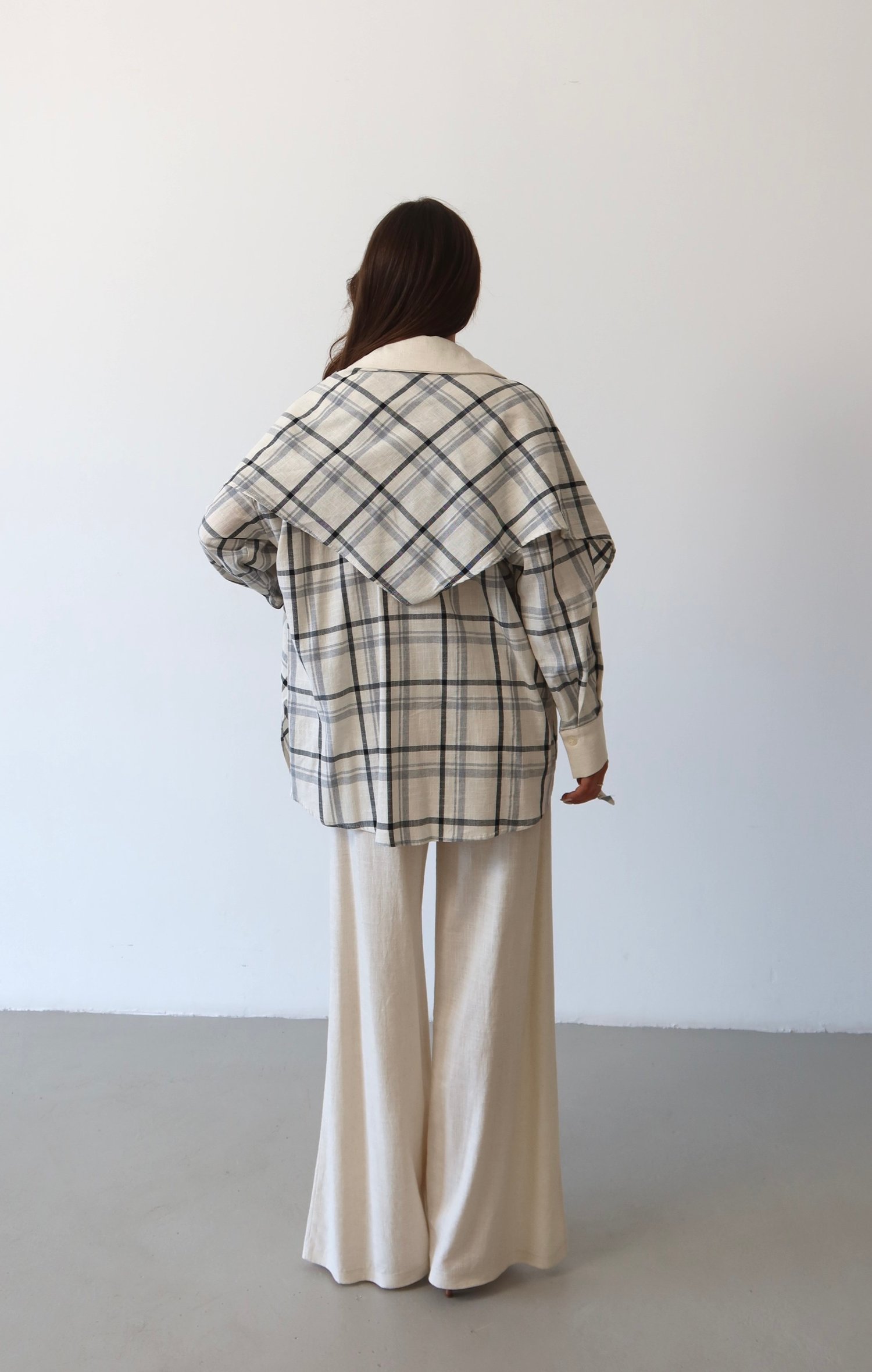 Ekose Desenli Oversize Takım  1816